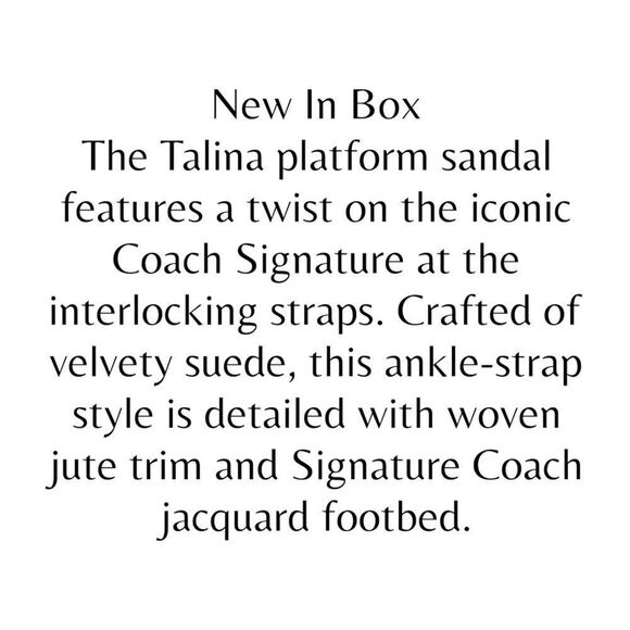 Coach Talina Platform Sandal Black 8.5M - Picture 4 of 11